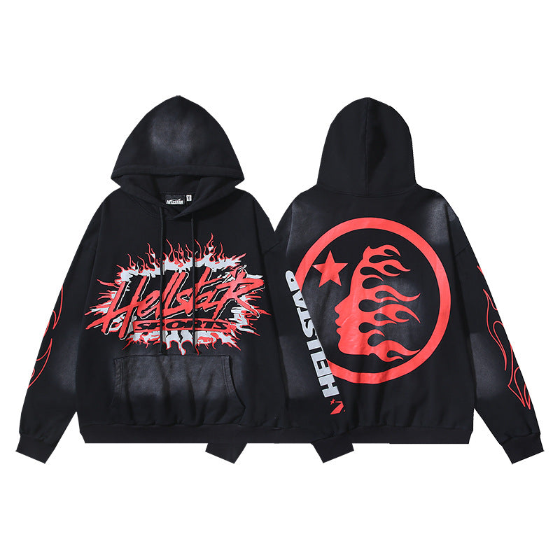 Hellstar Hoodie & Pants Wash Water Make Old Hoodies Sweater Trousers
