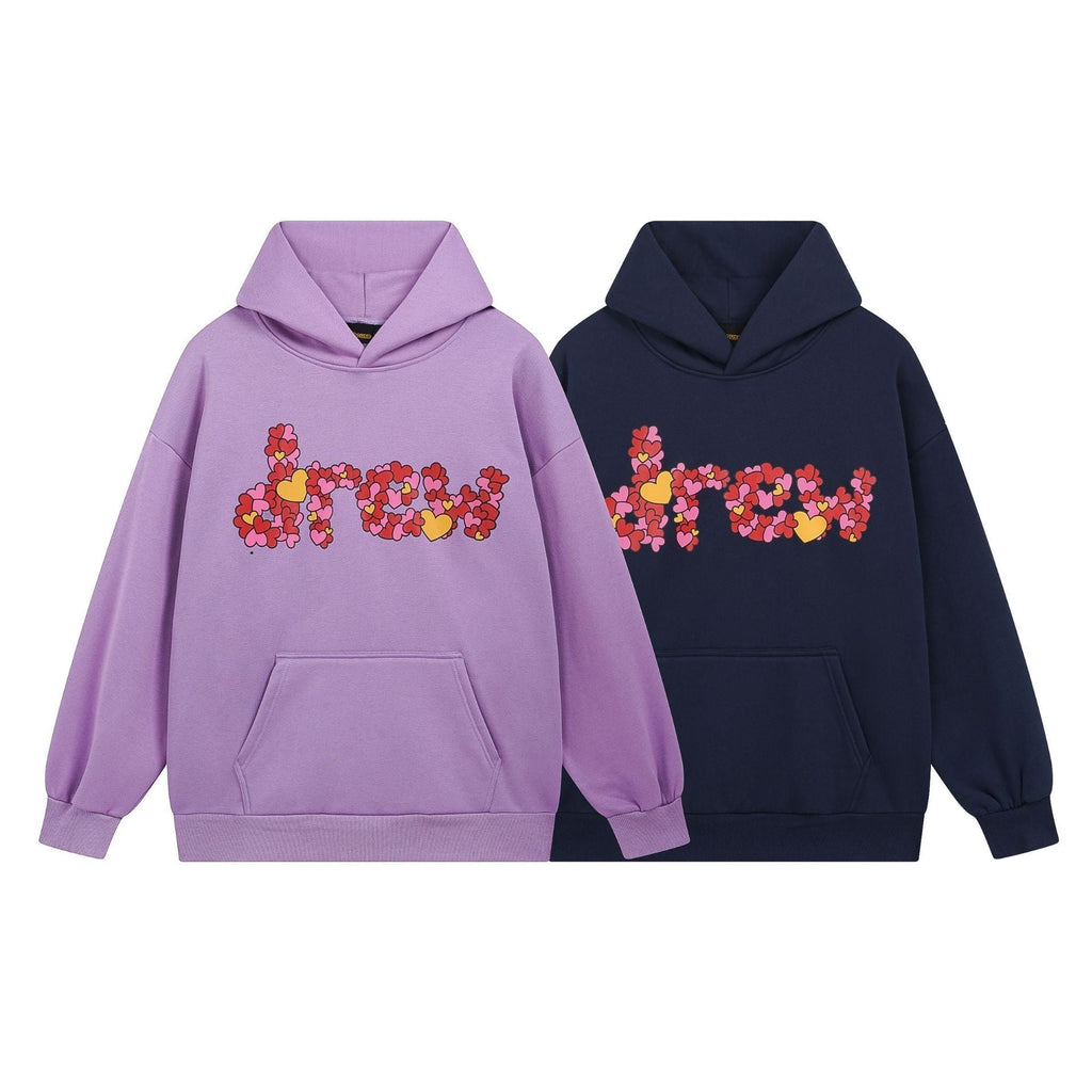 Drew House Hoodie Unisex Loose Casual Fleece Hoodie