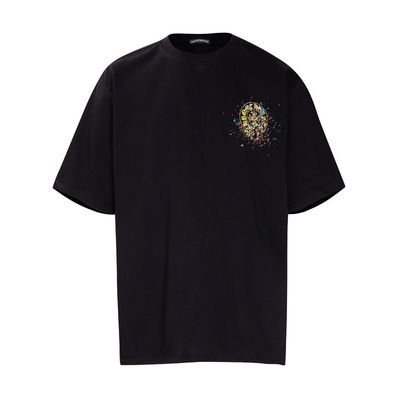 CHH Chrome Heart T Shirts Summer Horseshoe Print Short Sleeve T-Shirt