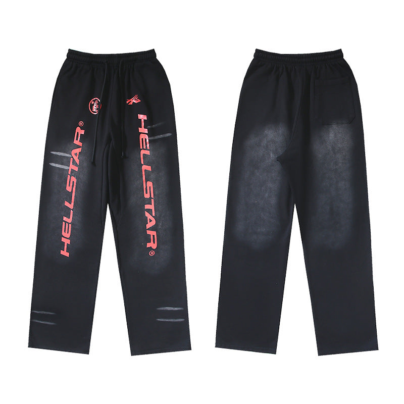 Hellstar Hoodie & Pants Wash Water Make Old Hoodies Sweater Trousers