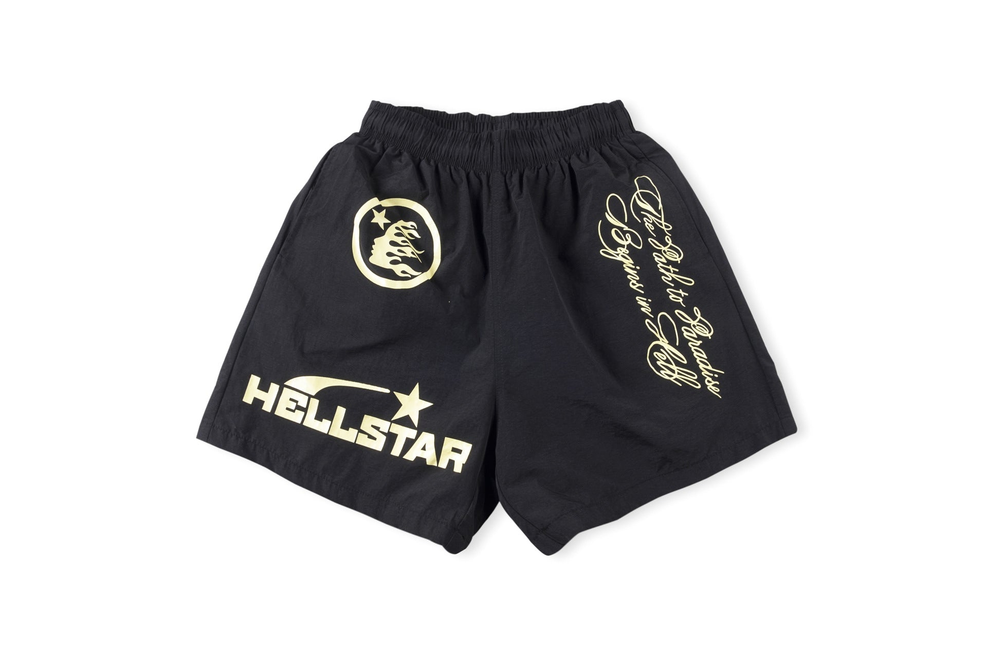 Hellstar Shorts Ripped Denim Sounds like Heaven Casual Pants